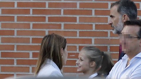 La princea Leonor en su primer d�a de clase