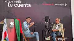 El coordinador general de Izquierda Unida de Asturias, Ovidio Zapico junto al coordinador federal de la formaci�n, Antonio Ma�llo, durante el acto de apertura del nuevo curso pol�tico de IU Asturias