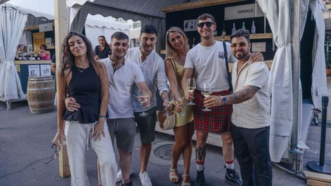 Asistentes a la primera jornada de la XVIII Feira do Vio de Monterrei.