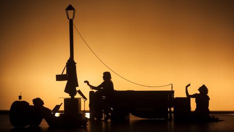 Escenario del teatro Jofre durante una actuaci�n