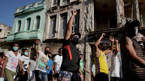 Protestas contra el r�gimen castrista el pasado julio en La Habana.