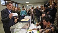 El presidente de la Xunta y l�der de los populares gallegos, Alberto N��ez Feijoo
