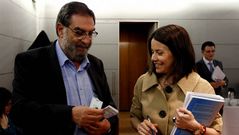 Enrique Gonz�lez Macho, aqu� junto a la directora del ICAA, Susana de la Sierra, se ha mostrado confiado en que el cine espa�ol supere el bache recaudatorio