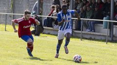 Imagen del duelo entre San Lorenzo y Baio.