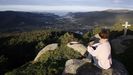 Vista de la r�a de Viveiro y la desembocadura del r�o Landro desde el mirador del monte Castelo, en Landrove.