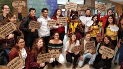 Alumnos extranjeros del campus de Lugo exponiendo sus culturas en la ciudad