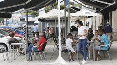 Ambiente en las terrazas de negocios hosteleros de la ciudad de Ferrol