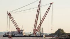 La Rambriz, durante los trabajos de esta ma�ana