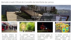 Portada de la p�gina web oficial del Ayuntamiento de Monforte, inaccesible desde este lunes por la noche a causa del ataque de un hacker