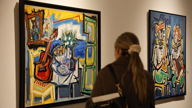 Exposici�n Vigo, luz e cor, de Barreiro, en Casa das Artes de Vigo. 