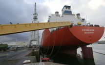 Navantia no construye gaseros desde hace a�os pero s� los repara en Ferrol, como muestra la foto. 