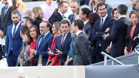 Desfile del Dia de la Fiesta Nacional: Albert Rivera y Pablo Casado