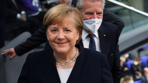 Merkel, en su �ltima aparici�n en el Bundestag el 8 de diciembre del 2021.