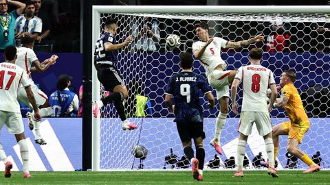 La acci�n del 2-1 en la que marc� Lautaro Martinez de cabeza