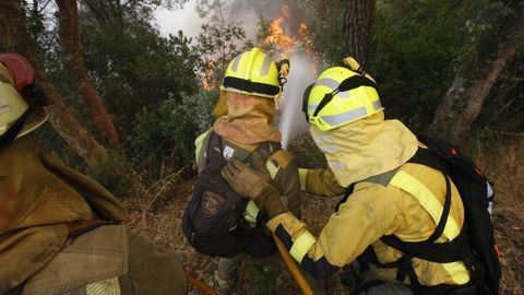 Incendio forestal en A Pobra do Brolln, Quiroga, el pasado mes de agosto