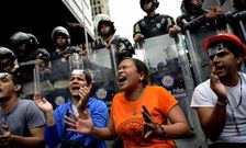 Protesta de universitarios contra los presupuestos del Ministerio de Educaci�n.