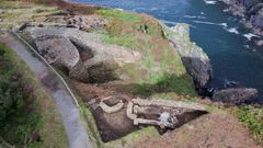 Vista a�rea del yacimiento situado en la pen�nsula de O Sarridal