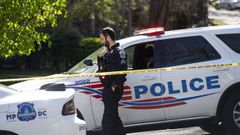 Un agente de polica, en Washington
