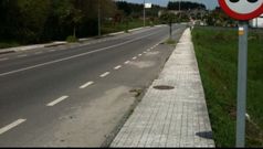 Tramo de carretera de Guitiriz a Os Vilares