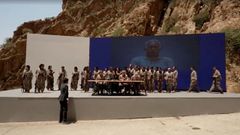 Captura de una de las grabaciones del acto simblico llevado a cabo por el PKK en un punto de la frontera de Irak con Turqua