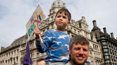 En la marcha celebrada en Londres participaron numerosas familias