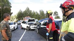 Los veh�culos quedaron seriamente da�ados por la colisi�n.