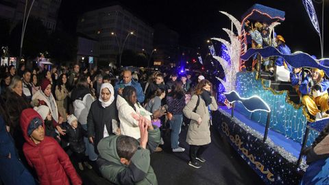 Cabalgata de Reyes Magos en Ribeira.