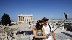 En la Acropolis de Atenas s� esta permitido el uso del palo selfie