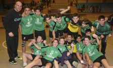 El equipo festej� su clasificaci�n al finalizar el partido en el pabell�n Carballo Calero. 