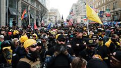 Miembros del grupo Proud Boys, durante una concentraci�n en Washington