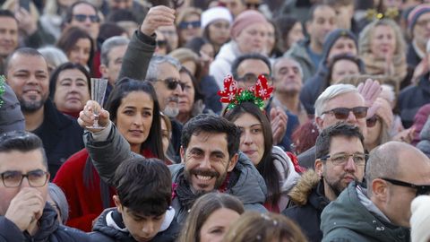 Celebraci�n das badaladas do mediod�a en Vilagarc�a