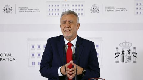 El ministro de Política Territorial y Memoria Democrática, Ángel Víctor Torres, este martes en la sede de su ministerio.