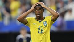 Rayan, durante el partido de Brasil ante Escocia.