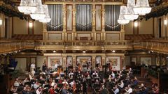 La Orquesta Filarmnica de Viena durante un ensayo del Concierto de Ao Nuevo.