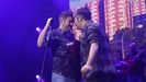 Los hermanos Mu�oz, actuando en Galicia en el 2024.