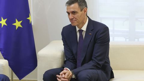Pedro S&aacute;nchez durante una reuni&oacute;n esta semana en la Moncloa.