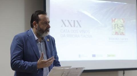 El presidente del consejo regulador de Ribeira Sacra, Antonio Lombardía