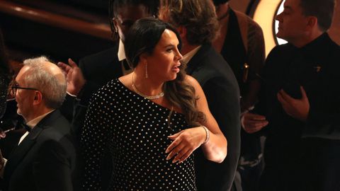 Karla Sofía Gascón, antes de que arrancase la gala