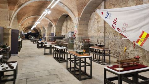 Parte de la sala dedicada a la propulsi�n en el museo ferrolano