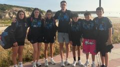 Imagen del equipo alevín, que se desplazó a Cervo.