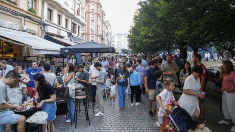 Ambientazo en la plaza de Vigo, en A Corua