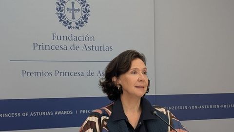 La directora de la Fundaci�n Princesa de Asturias, Teresa Sanjurjo, en rueda de prensa