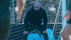 Claudio Gir�ldez, durante el entrenamiento del Celta de esta ma�ana en la Cidade Deportiva Afouteza.