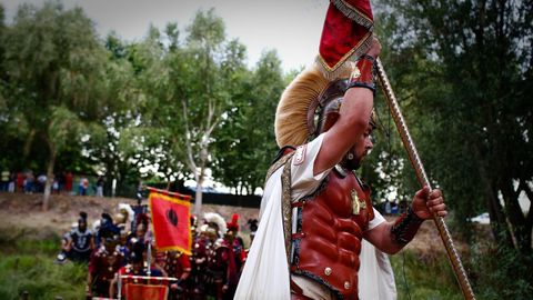 Cruce del ro Limia durante la Festa do Esquecemento de 2019.