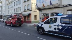 El fuego prendi� en el tendido el�ctrico general, justo bajo la galer�a del hospedaje de la calle Mari�eiro