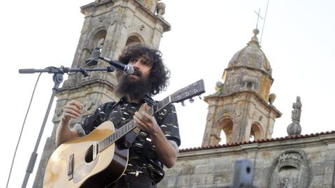 Ángel Stanich, en un concierto en Cambados con motivo de la Festa do Albariño 