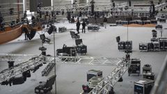 Los trabajos de montaje de la gala de los Premios Feroz ya llevan una semana