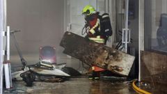 Explosi�n en un local de las galer�as de la calle Castelao