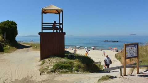 Playa de Pragueira, en Sanxenxo