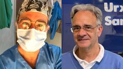 De izquierda a derecha: el cirujano de la unidad de emergencia de M�dicos Sin Fronteras (MSF) y el director de la Fundaci�n P�blica Urxencias Sanitarias de Galicia 061, Rom�n G�mez.